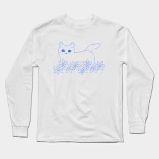 Cat In Garden Long Sleeve T-Shirt